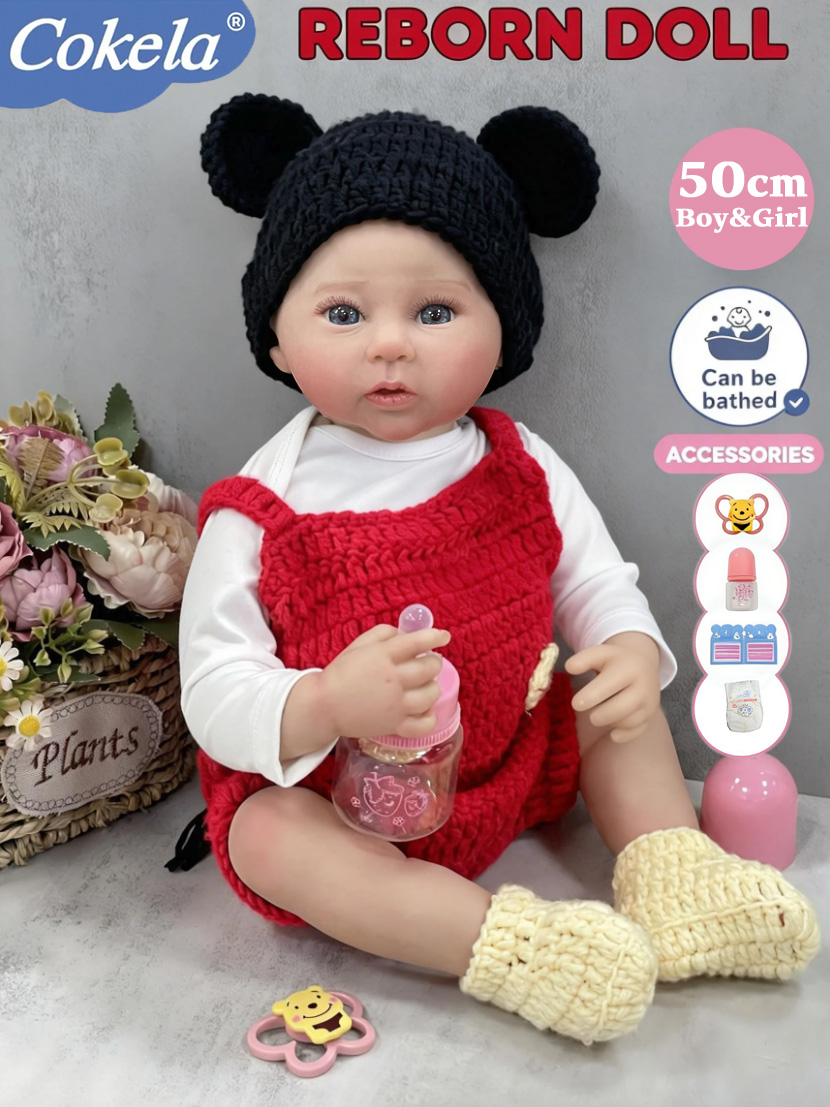 Reborn Baby Doll Silicone Realistic - Cokela, bambola realistica da 50 cm,